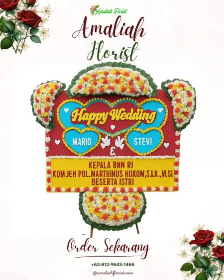 Papan Bunga Pernikahan Nambah Rejo